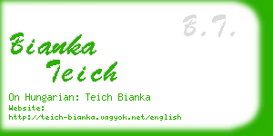 bianka teich business card